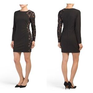 Black Lace Sleeve Dress